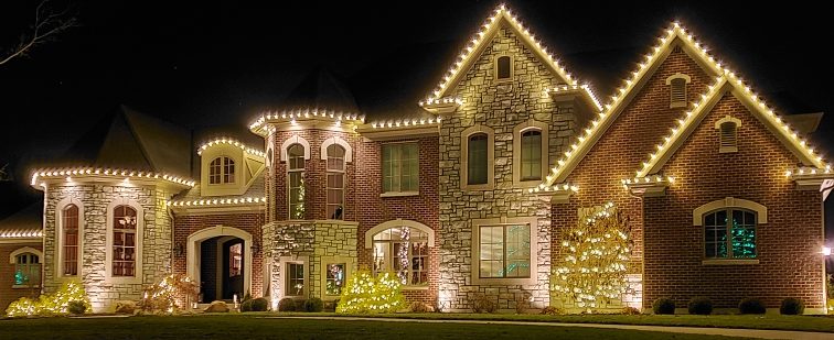 Full property xmas lights installation